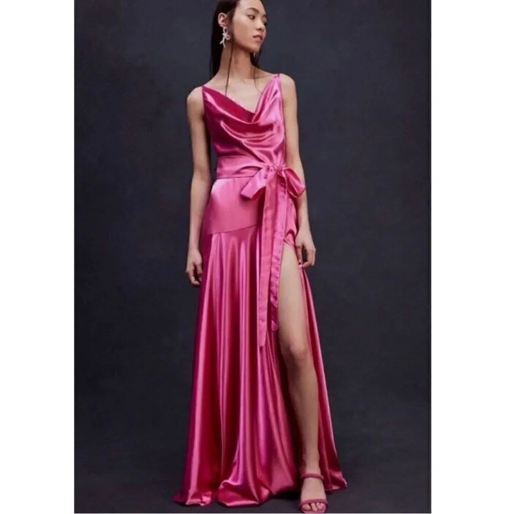 Free People & Bronx and Banco Leo hot pink 
maxi dress/ size 6